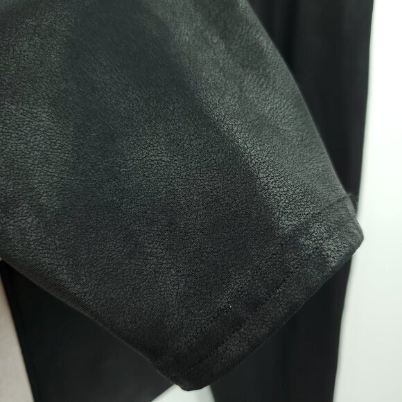 SPANX Faux Leather Stripe Leggings L Black/White - Picture 15 of 16